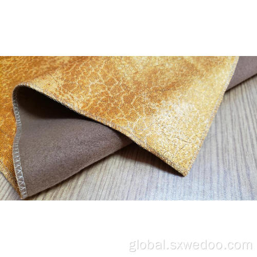 Leather Looking Fabric Polyester Printed Foil Leather Looking Sofa Fabric Factory